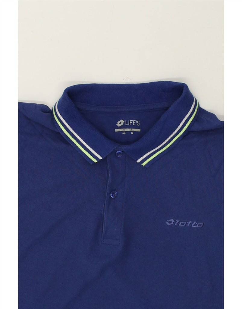 LOTTO Mens Polo Shirt XL Blue Cotton | Vintage Lotto | Thrift | Second-Hand Lotto | Used Clothing | Messina Hembry 