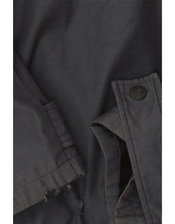 LYLE & SCOTT Mens Hooded Windbreaker Jacket UK 40 Large Navy Blue Nylon