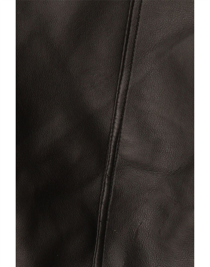 Vintage Mens Shearling Jacket IT 38 Medium Black Shearling