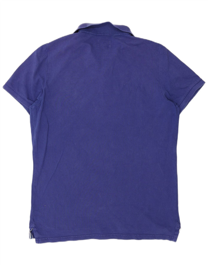 Superdry Mens Polo Shirt 2XL Blue Cotton