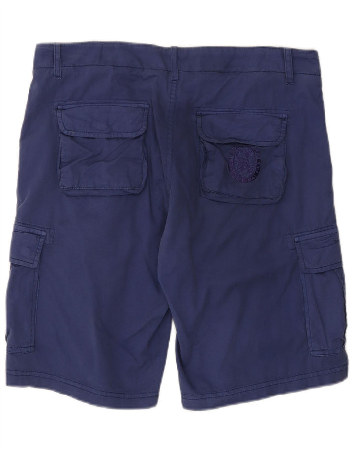 Scorpion Bay Mens Cargo Shorts W32 Medium Navy Blue Cotton