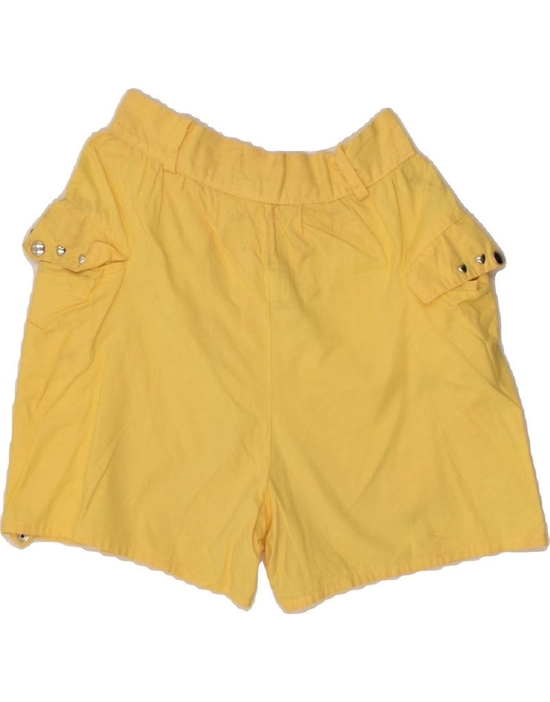 VINTAGE Womens High Waist Casual Shorts IT 40 Small W24  Yellow Cotton | Vintage Vintage | Thrift | Second-Hand Vintage | Used Clothing | Messina Hembry 