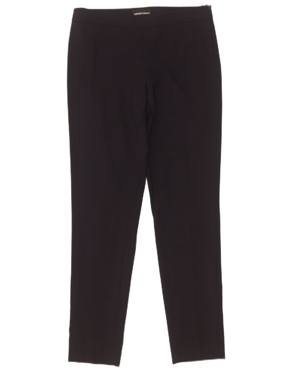 Armani Womens Slim Casual Trousers IT 38 XS W28 L29 Black Wool