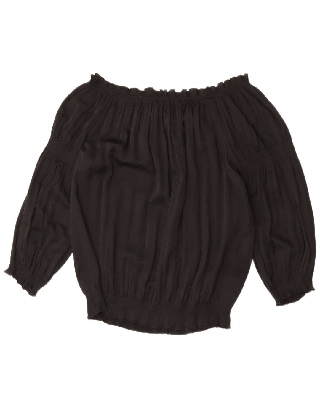 Calvin Klein Womens Off Shoulder Blouse Top UK 18 XL Black