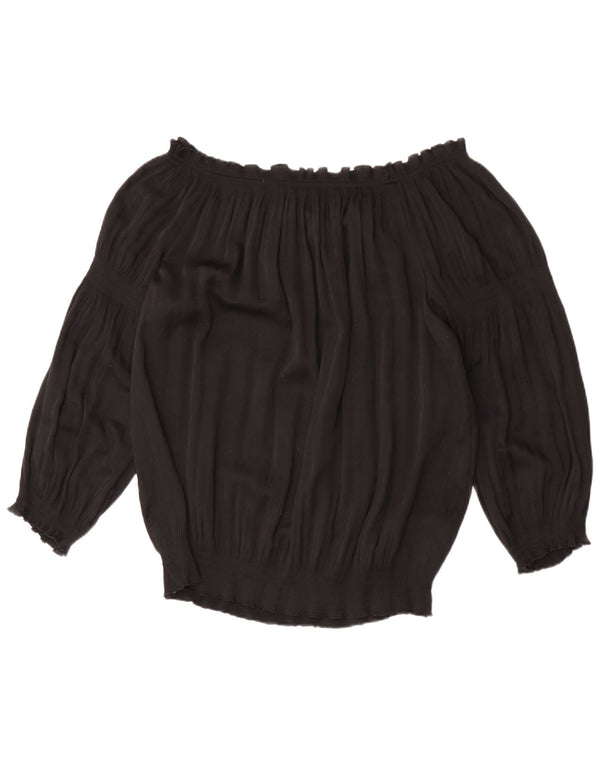 Calvin Klein Womens Off Shoulder Blouse Top UK 18 XL Black