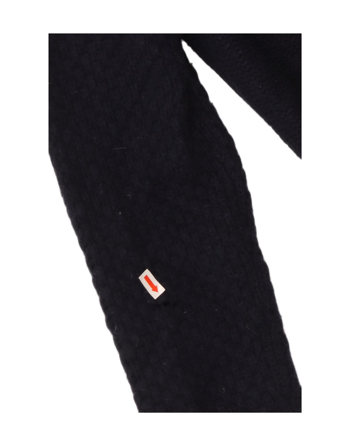 TOMMY HILFIGER Womens Shawl Neck Jumper Sweater UK 18 XL Navy Blue Wool