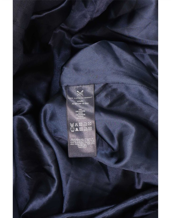 Crew Clothing Womens Hooded Padded Coat UK 16 Large Navy Blue Polyester