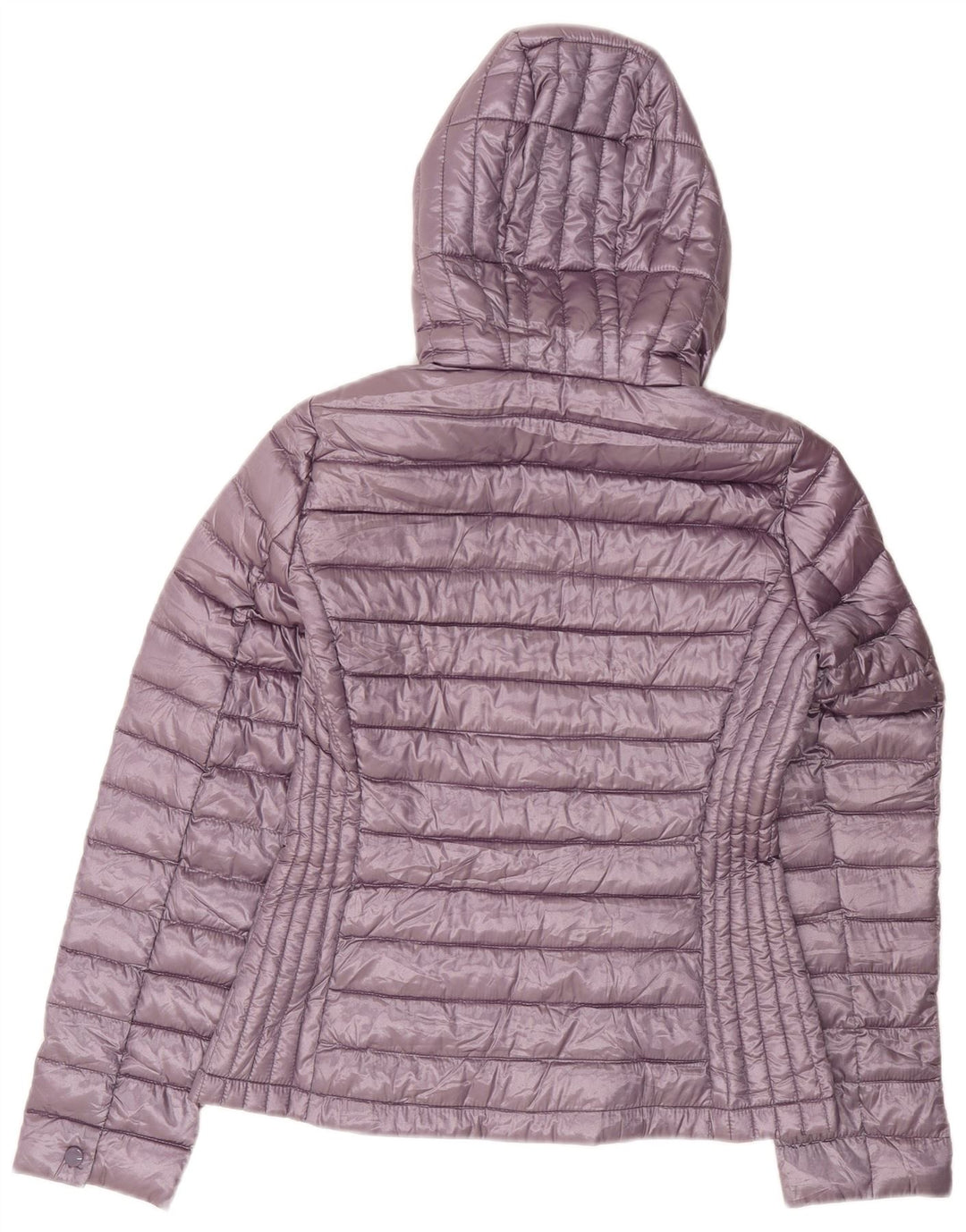 Calvin Klein Womens Hooded Padded Jacket UK 10 Small Purple Polyester