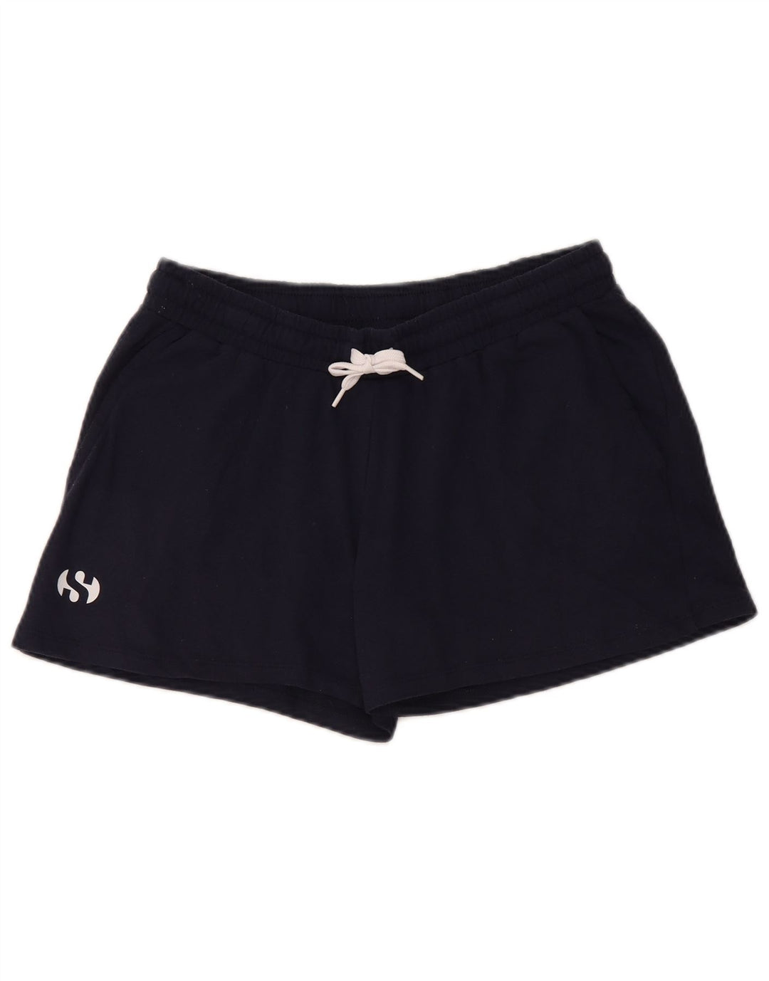 SUPERGA Womens Sport Shorts UK 8 Small  Navy Blue Cotton