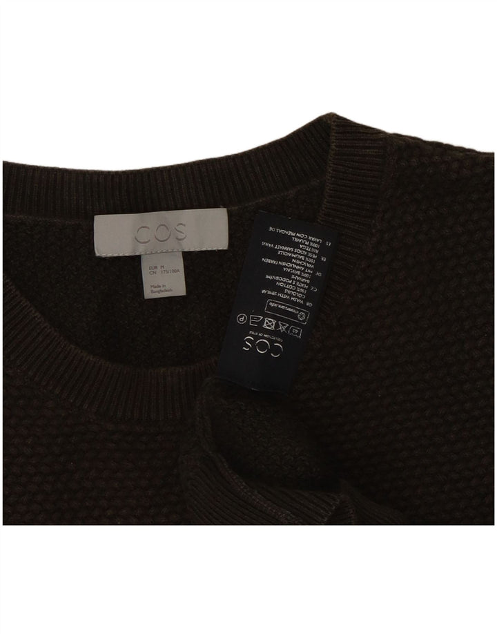 Cos Mens Crew Neck Jumper Sweater Medium Khaki Cotton