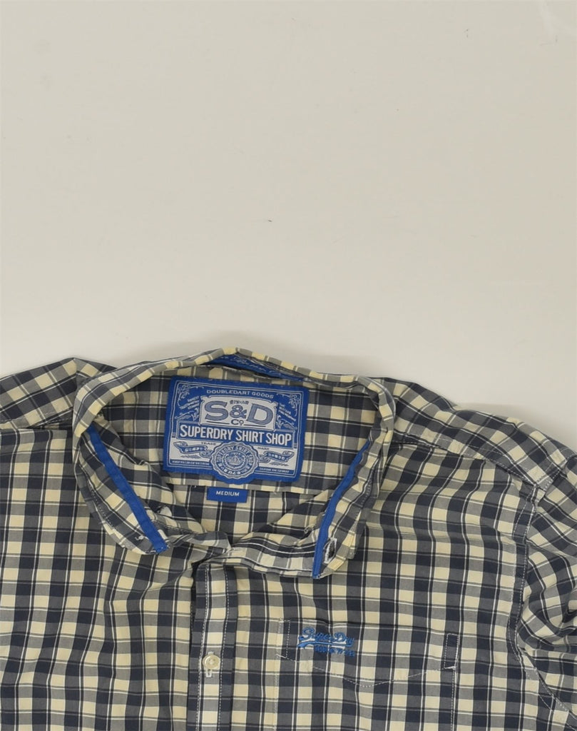 SUPERDRY Mens Shirt Medium Grey Check Cotton | Vintage Superdry | Thrift | Second-Hand Superdry | Used Clothing | Messina Hembry 