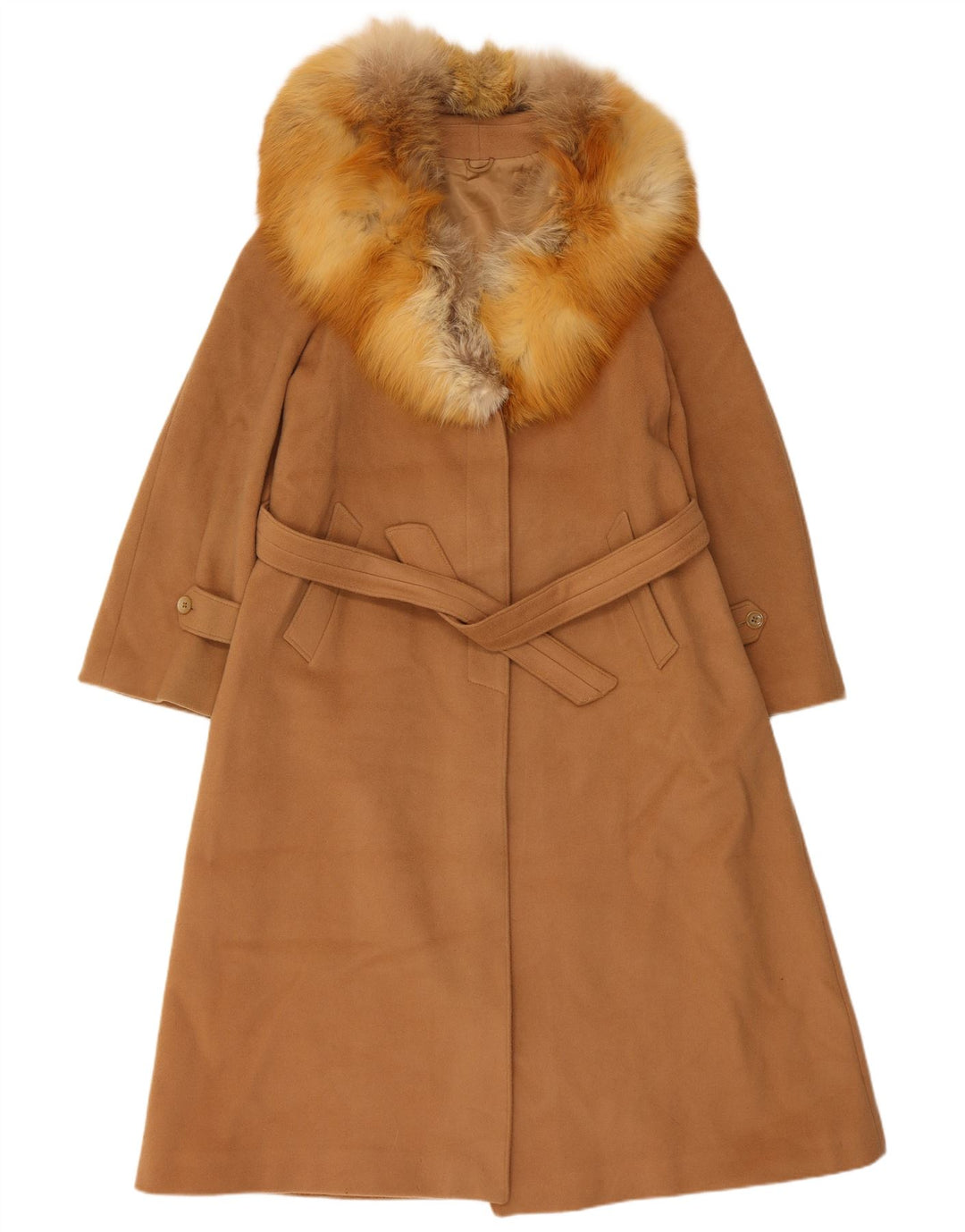 Micheli Womens Overcoat UK 14 Medium Brown Wool