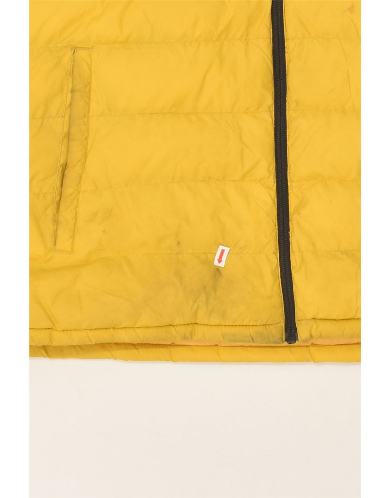 MOUNTAIN WAREHOUSE Mens Hooded Padded Jacket UK 42 XL Yellow Colourblock | Vintage Mountain Warehouse | Thrift | Second-Hand Mountain Warehouse | Used Clothing | Messina Hembry 