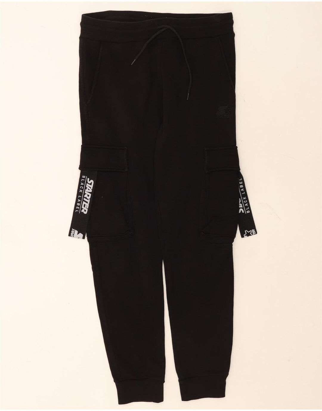 Starter Mens Graphic Cargo Tracksuit Trousers Joggers Medium  Black Cotton