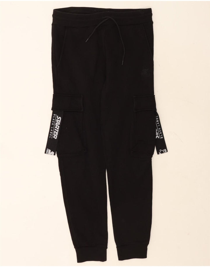 Starter Mens Graphic Cargo Tracksuit Trousers Joggers Medium  Black Cotton