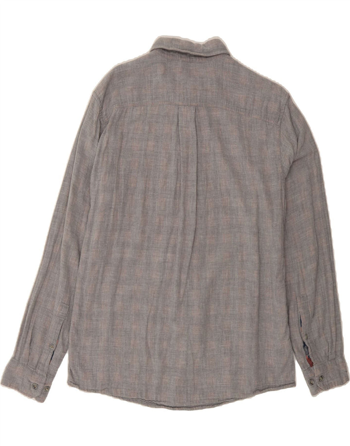 EDDIE BAUER Mens Classic Fit Shirt Medium Grey Check Cotton Vintage Eddie Bauer and Second-Hand Eddie Bauer from Messina Hembry 