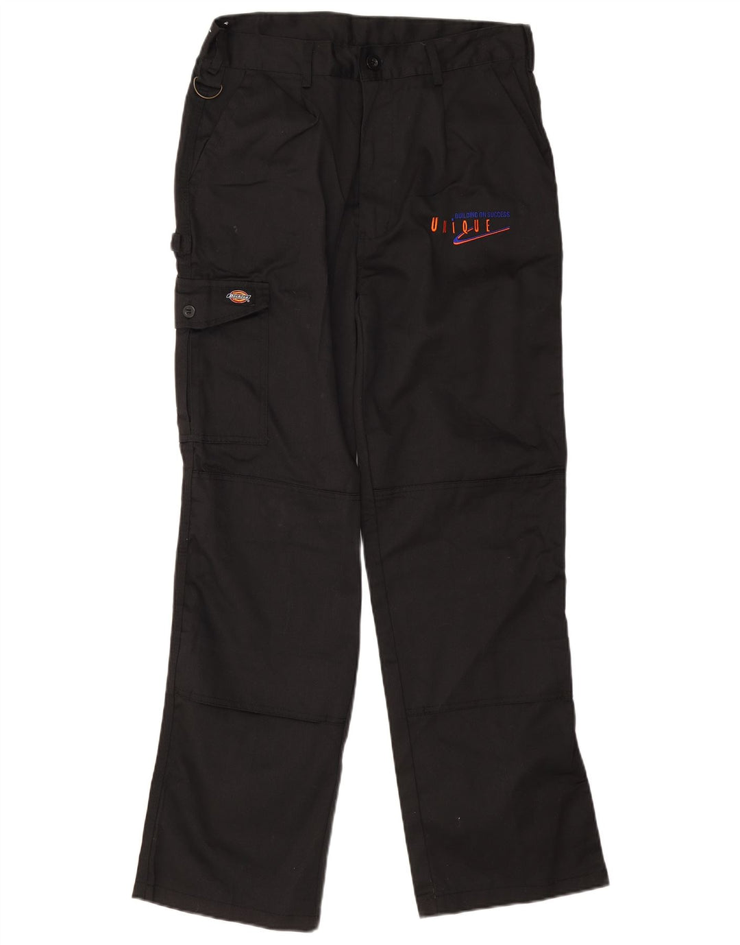 Dickies Mens Graphic Straight Cargo Trousers W32 L30 Black Polyester