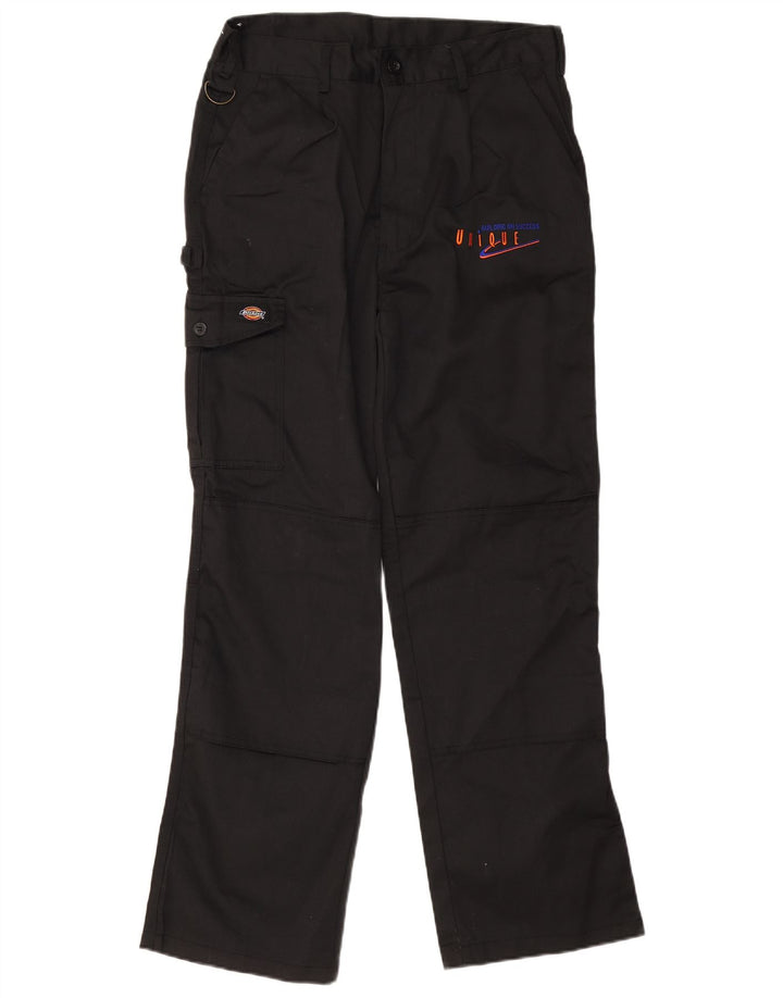 Dickies Mens Graphic Straight Cargo Trousers W32 L30 Black Polyester