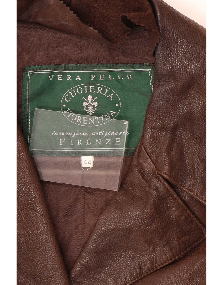 Lavorazione Artigianale Womens 3 Button Blazer Jacket IT 44 Medium Brown