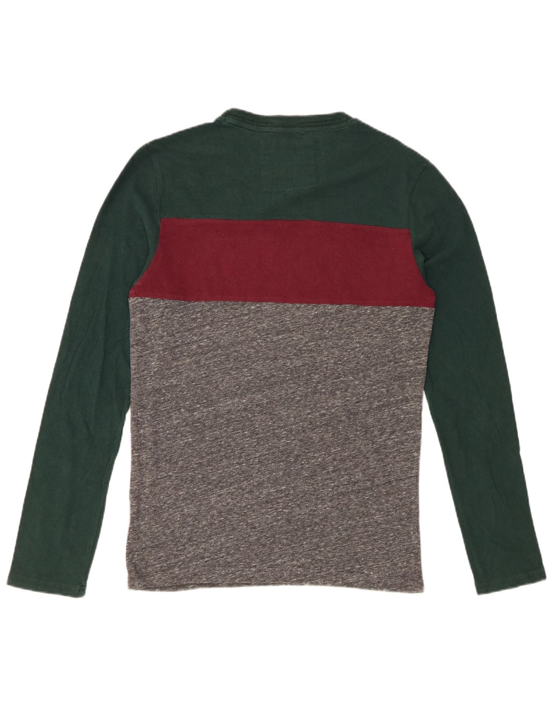 SUPERDRY Mens Graphic Top Long Sleeve Small Multicoloured Colourblock