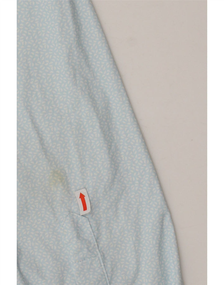 BONOBOS Mens Athletic Fit  Shirt Large Blue Spotted Nylon