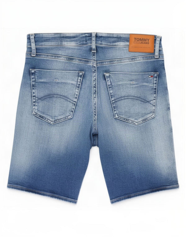 Tommy Hilfiger Mens Scanton Slim Denim Shorts Medium W32 Blue Cotton