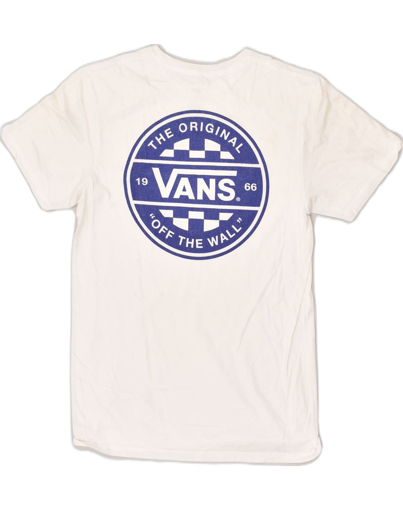 VANS Mens Custom Fit Graphic T-Shirt Top Small White Cotton | Vintage Vans | Thrift | Second-Hand Vans | Used Clothing | Messina Hembry 