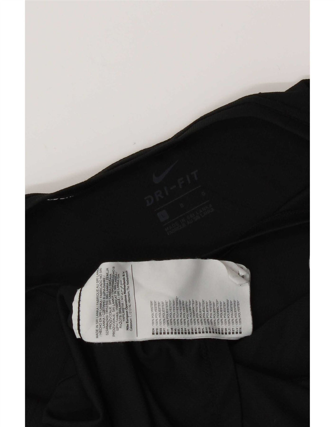 Nike Womens Dri Fit T-Shirt Top UK 14 Large Black Polyester