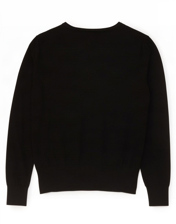 Marks & Spencer Womens Cardigan Sweater UK 10 Small Black Viscose