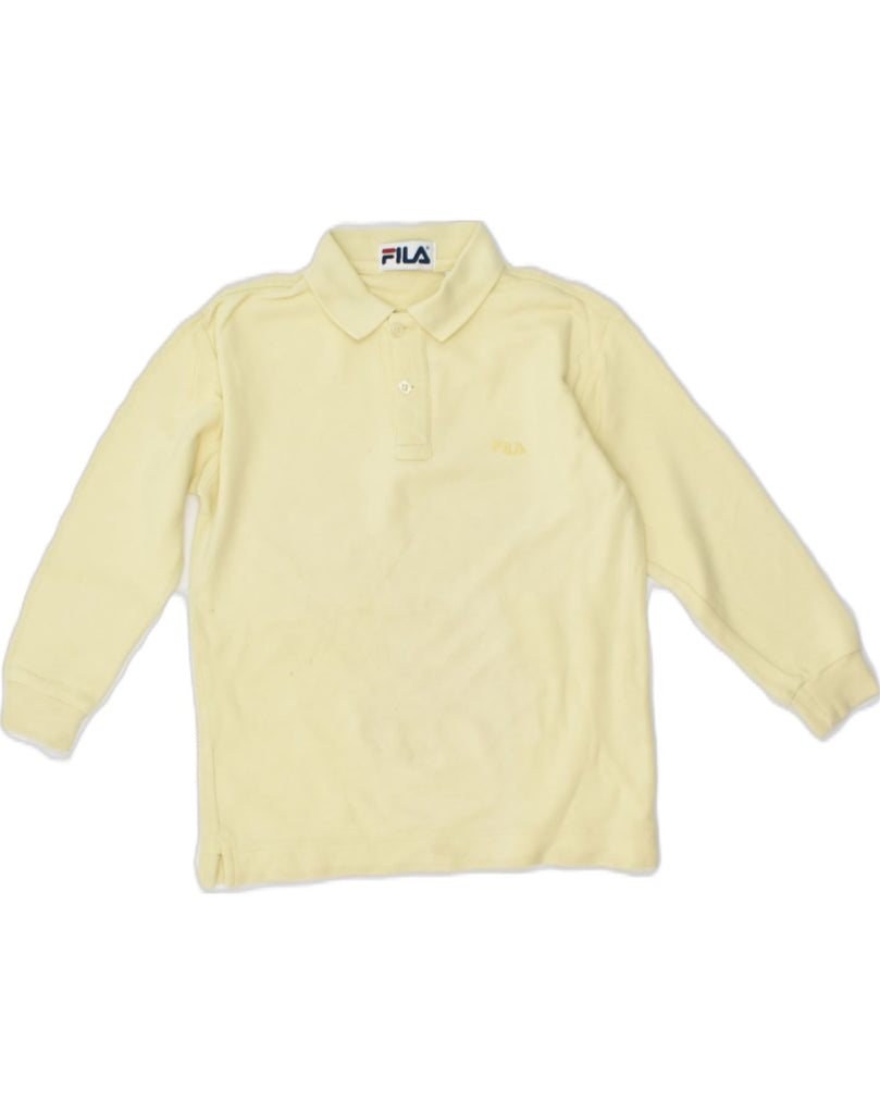 FILA Boys Long Sleeve Polo Shirt 5-6 Years Yellow Cotton | Vintage Fila | Thrift | Second-Hand Fila | Used Clothing | Messina Hembry 