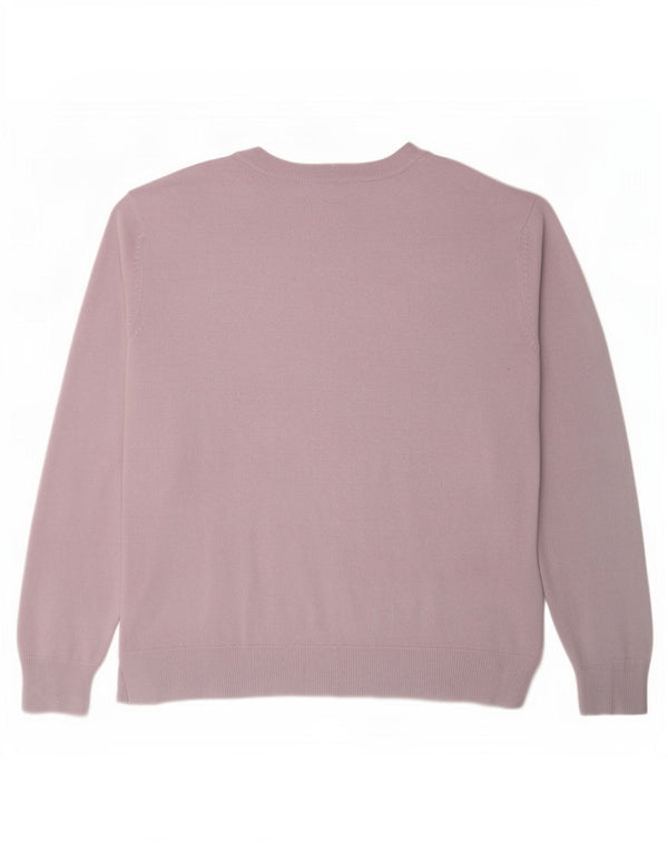 Marks & Spencer Womens Boat Neck Jumper Sweater UK 18 XL Purple Acrylic