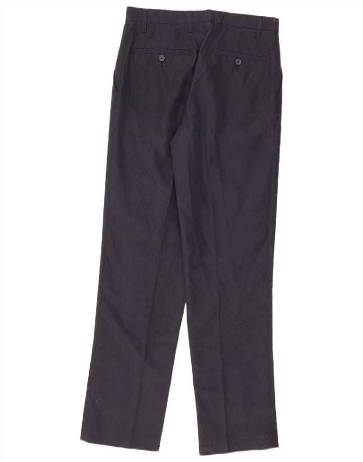 Pierre Cardin Mens Straight Suit Trousers W30 L33 Navy Blue Polyester