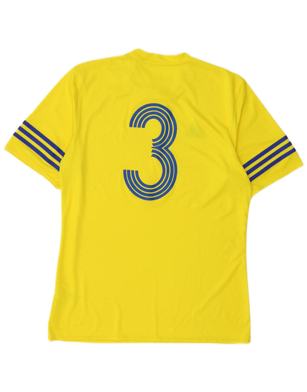 Adidas Mens Climalite Graphic T-Shirt Top Medium Yellow Polyester