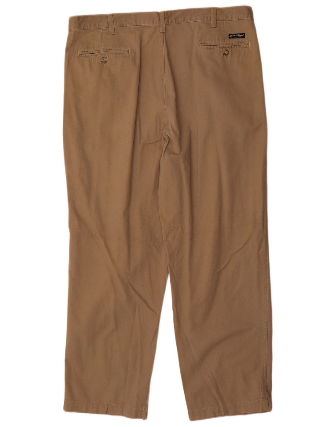 Eddie Bauer Mens Straight Pegged Chino Trousers W40 L30 Brown Cotton
