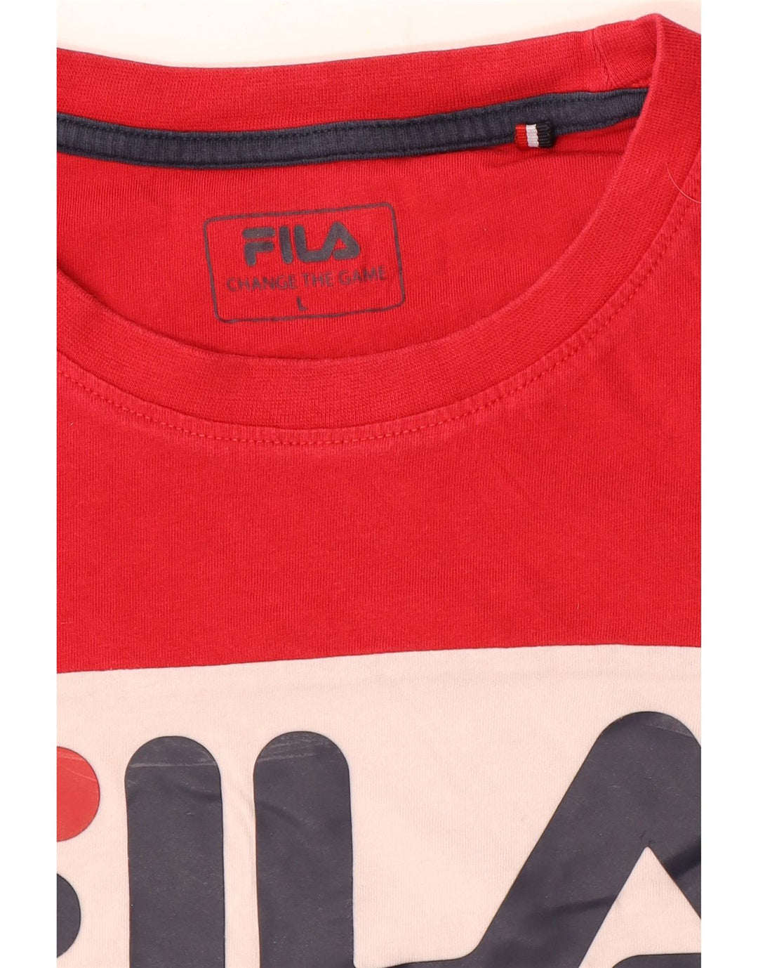 Fila Mens Graphic T-Shirt Top Large Multicoloured Colourblock