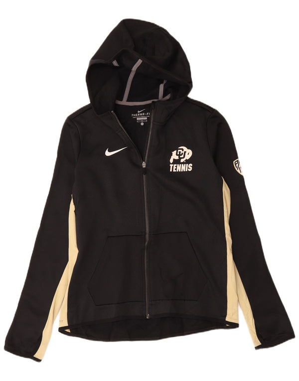 Nike Womens Colorado Zip Hoodie Sweater UK 14 Medium Black Colourblock