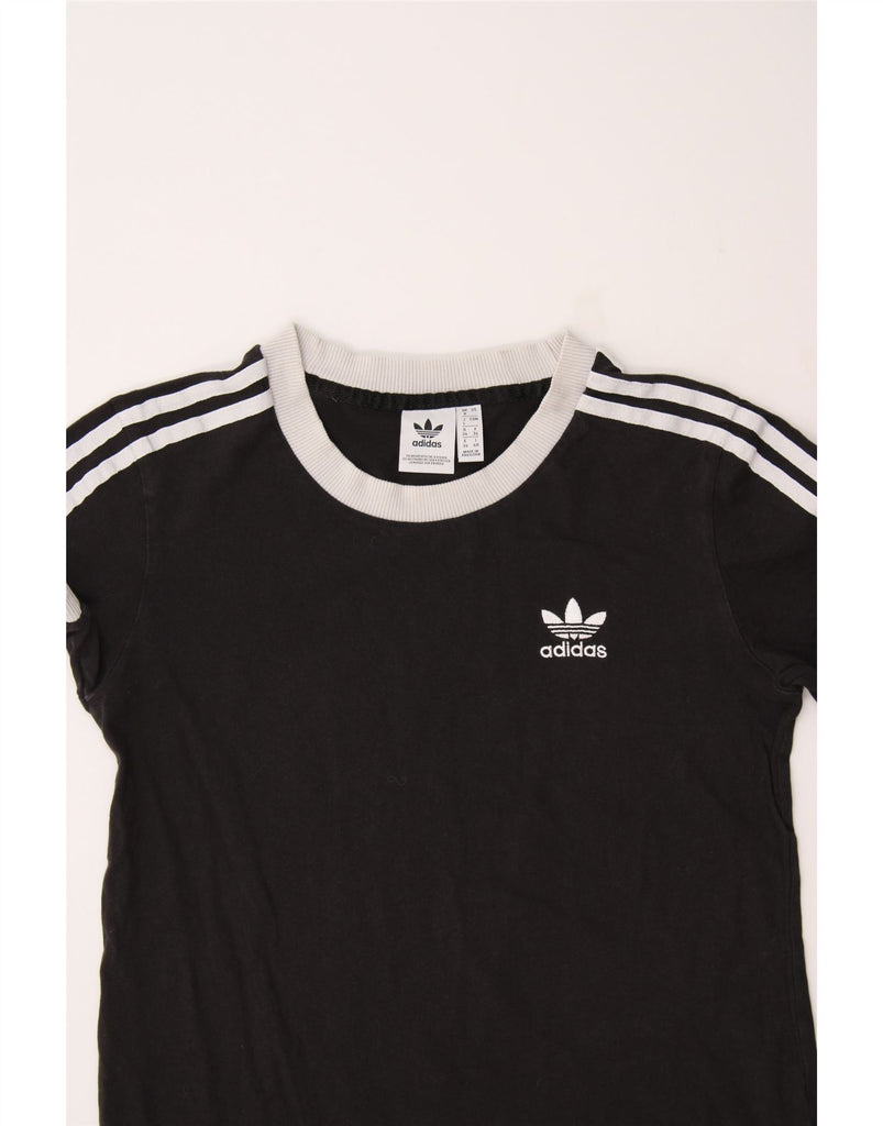 ADIDAS Womens T-Shirt Top UK 8 Small Black Cotton Vintage Adidas and Second-Hand Adidas from Messina Hembry 