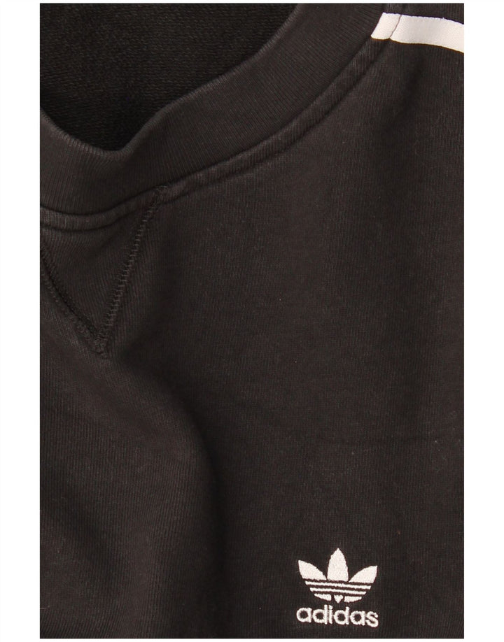 Adidas Womens Oversized Sweatshirt Jumper UK 22 3XL Black
