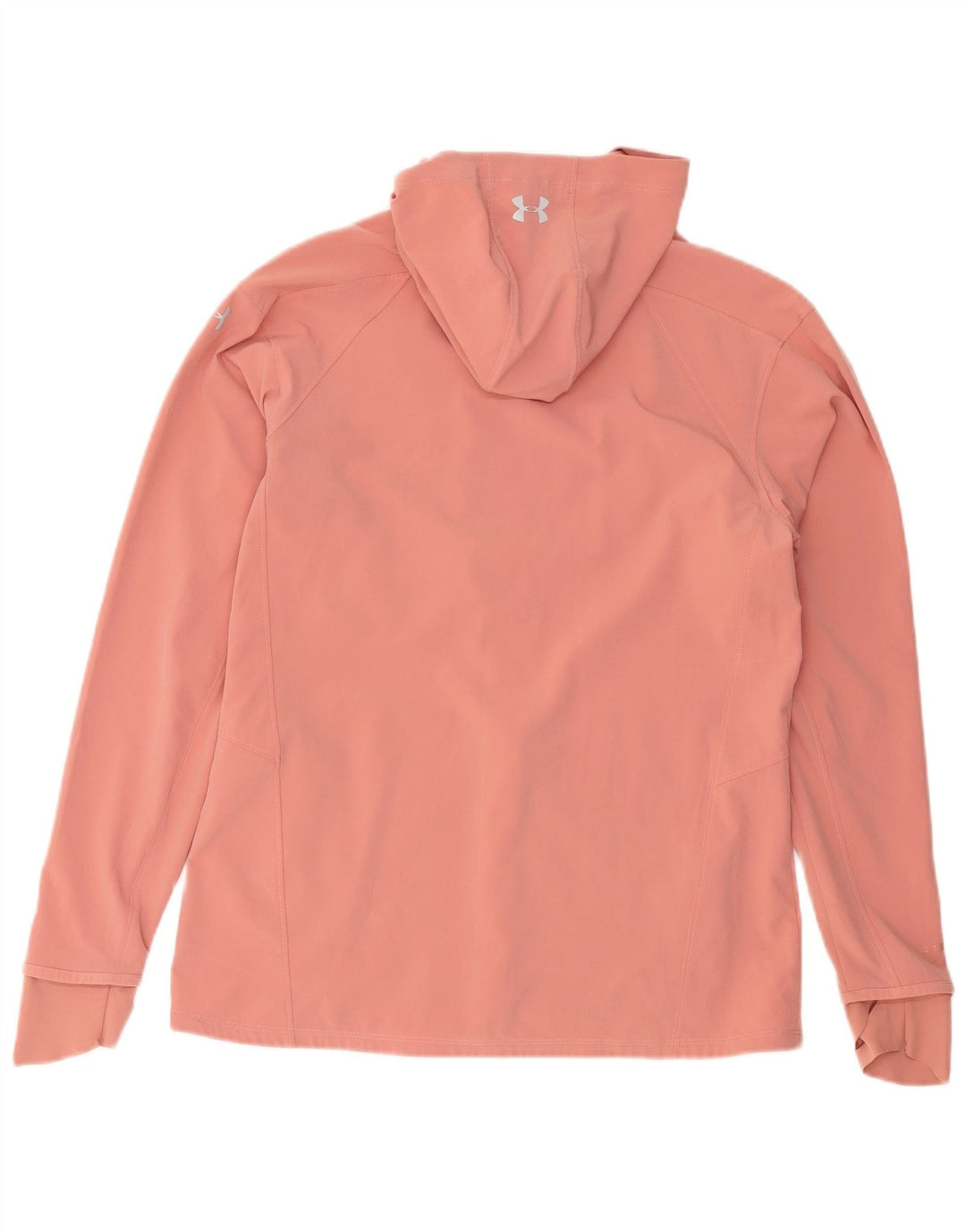 Under Armour Womens Hooded Tracksuit Top Jacket UK 14 Medium Pink Polyester