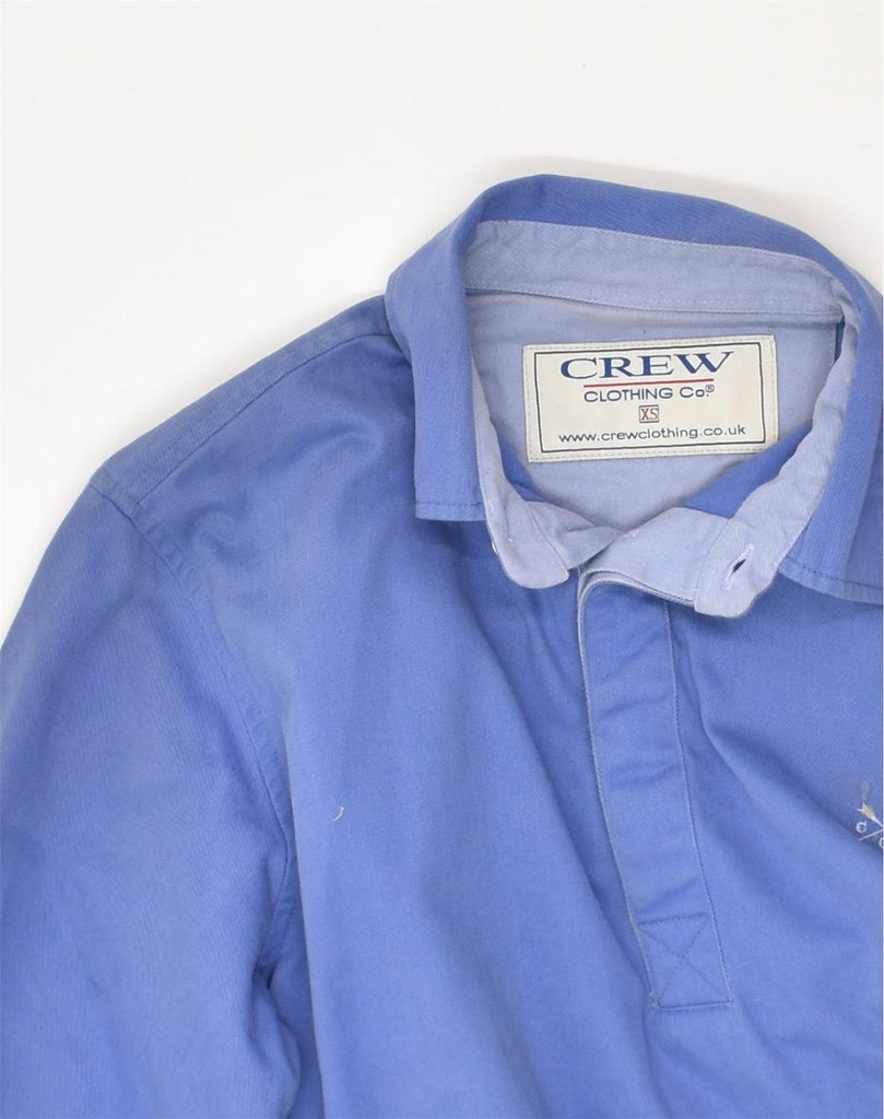 CREW Mens Pullover Shirt XS Blue Cotton | Vintage Crew | Thrift | Second-Hand Crew | Used Clothing | Messina Hembry 