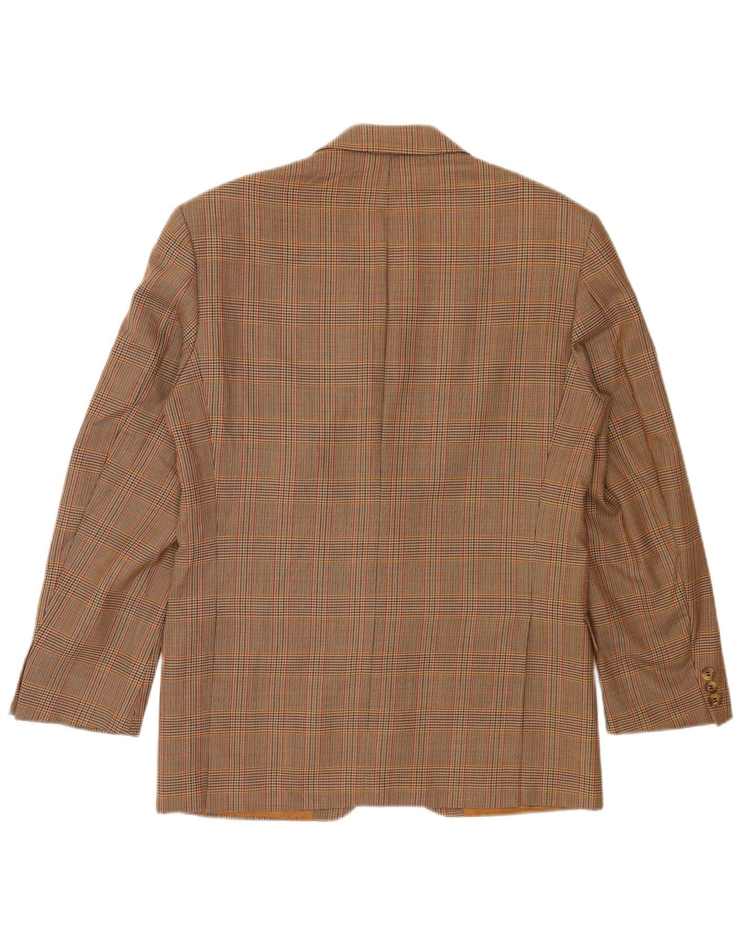 Marks & Spencer Mens 2 Button Blazer Jacket UK 38 Medium Beige Houndstooth