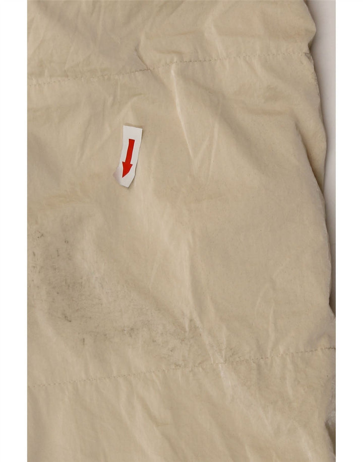 Zara Womens Oversized Longline Padded Gilet UK 10 Small Beige Polyester