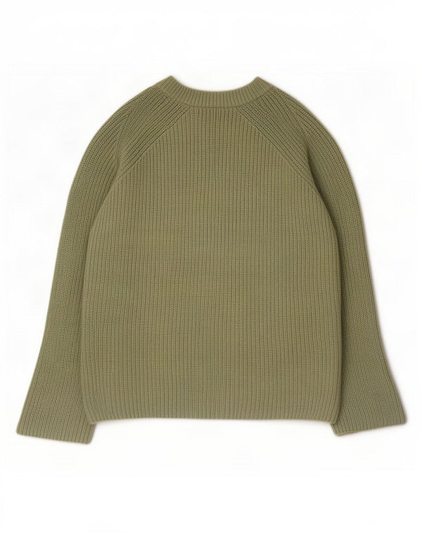 Marks & Spencer Womens Oversized Crew Neck Jumper Sweater UK 16 Large Green