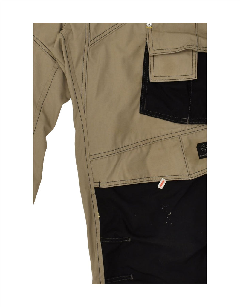 VINTAGE Mens Crop Capri Cargo Trousers W35 L22  Beige Colourblock | Vintage Vintage | Thrift | Second-Hand Vintage | Used Clothing | Messina Hembry 