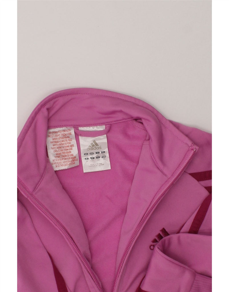 ADIDAS Girls Tracksuit Top Jacket 5-6 Years Pink Polyester | Vintage Adidas | Thrift | Second-Hand Adidas | Used Clothing | Messina Hembry 