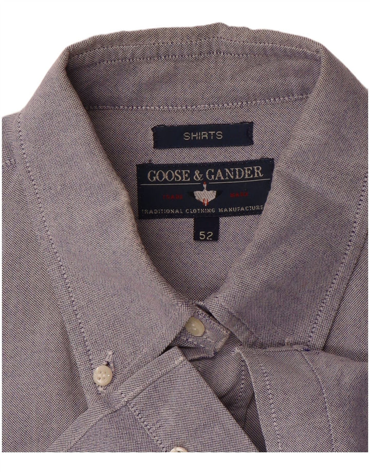 GOOSE & GANDER Mens Shirt IT 52 Large Purple