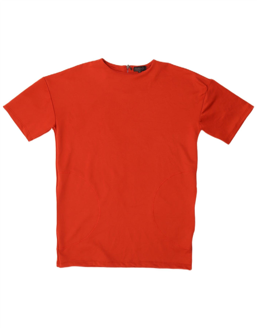 Topshop Womens T-Shirt Dress UK 12 Medium Red Polyester