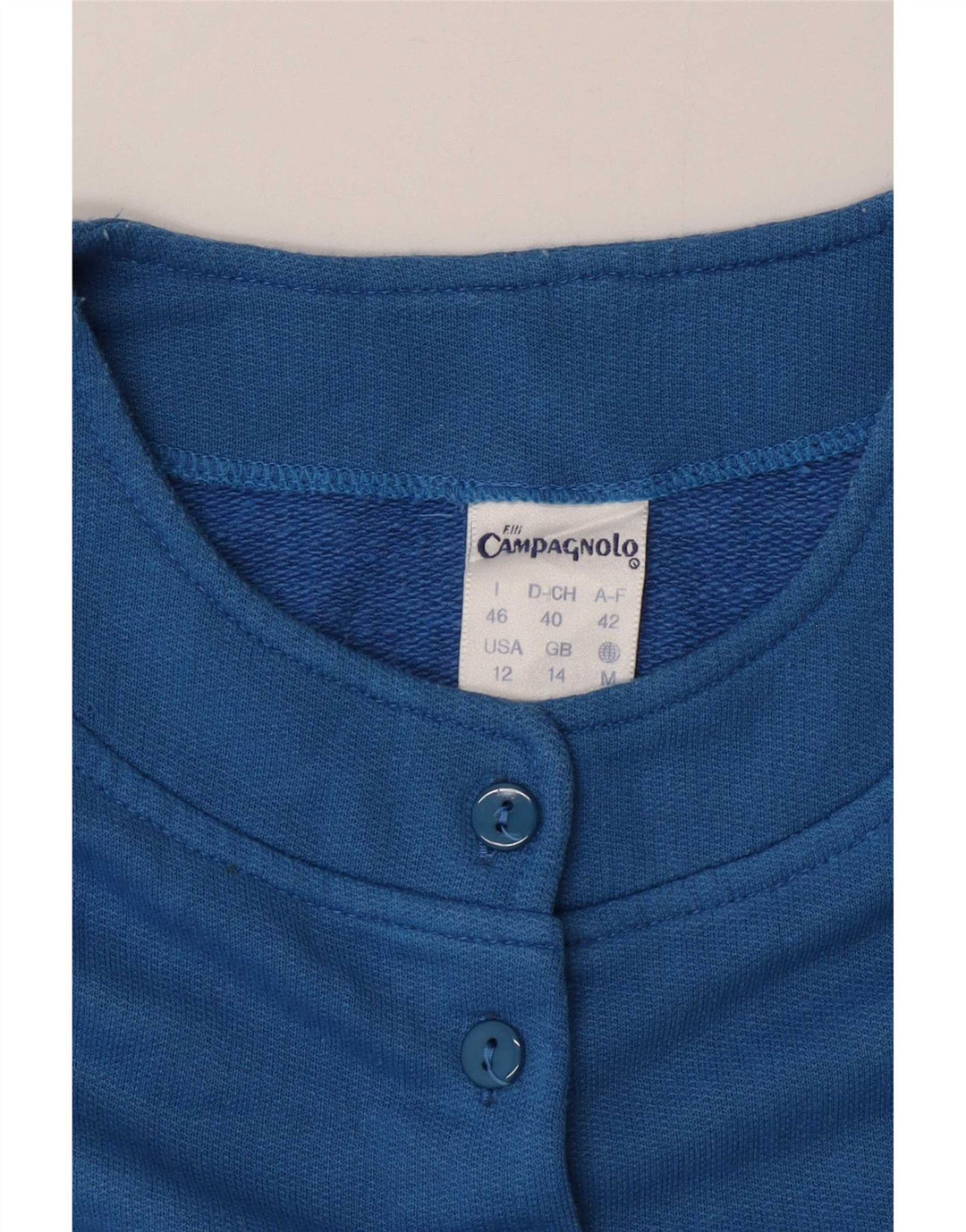 F.LLI Campagnolo Womens Graphic Sweatshirt Jumper UK 14 Large Blue