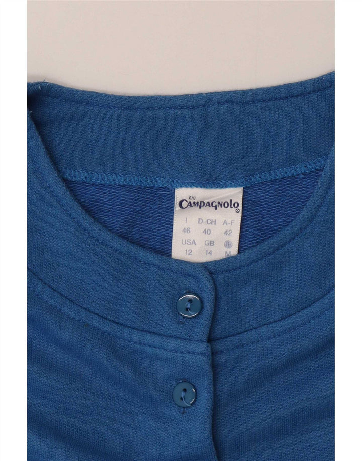 F.LLI Campagnolo Womens Graphic Sweatshirt Jumper UK 14 Large Blue