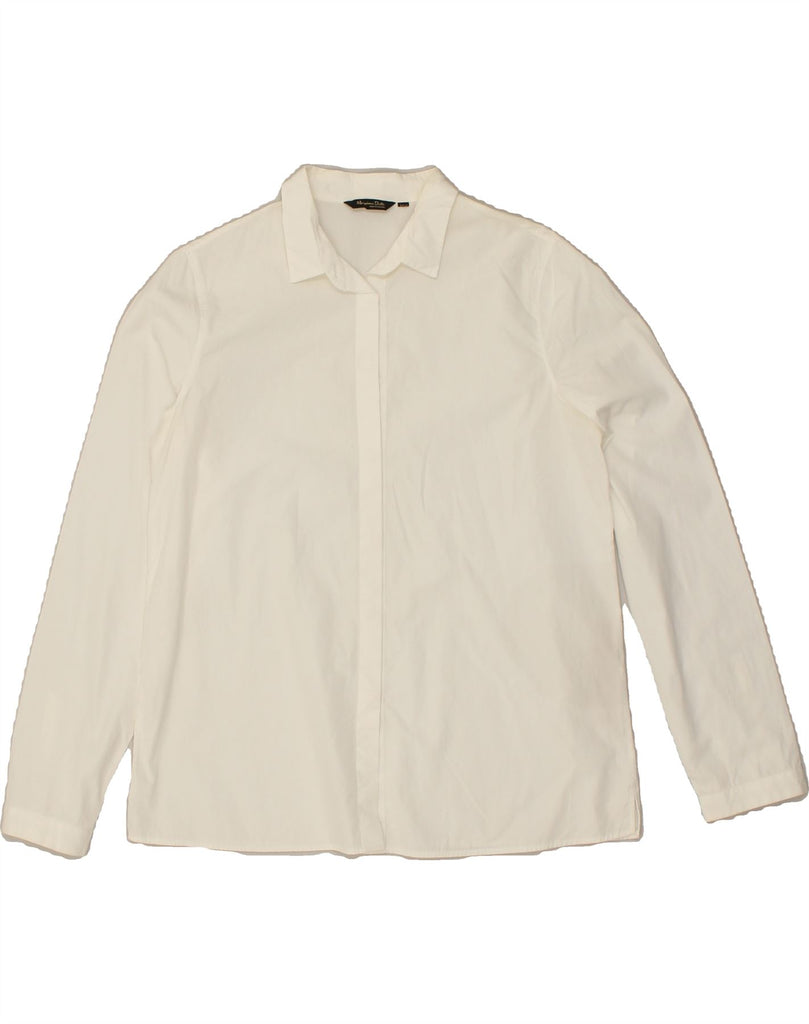 MASSIMO DUTTI Womens Shirt UK 16 Large White Cotton Vintage Massimo Dutti and Second-Hand Massimo Dutti from Messina Hembry 